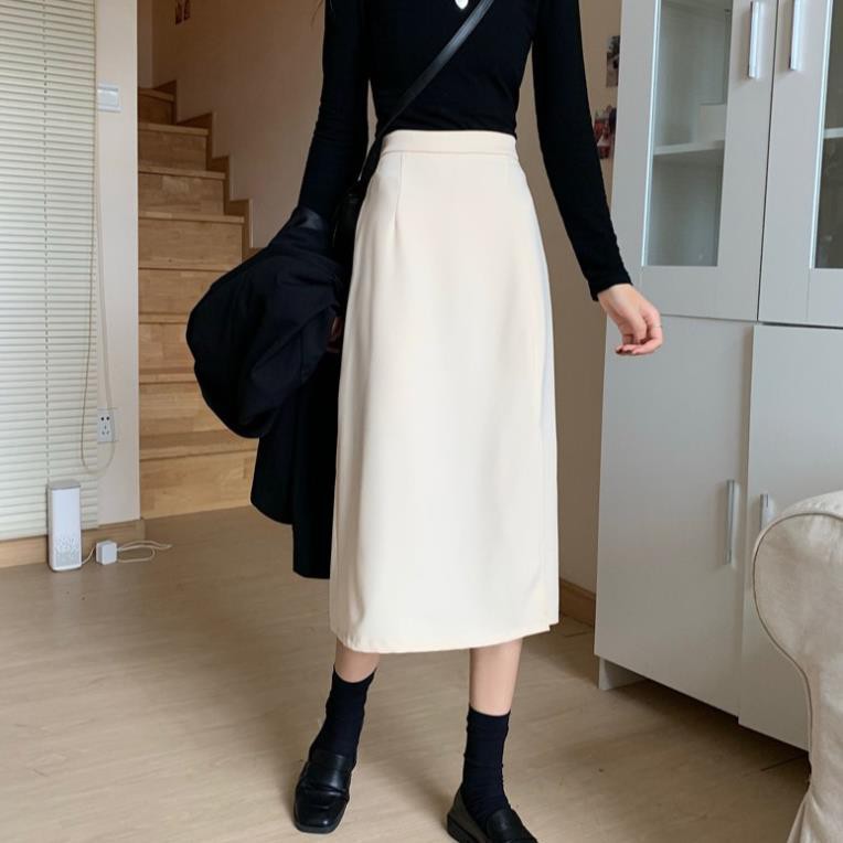Chân Váy Dài Chữ A xẻ cạnh Ulzzang phù hợp đi chơi đi làm sông sở, Váy Chữ A Dài xẻ cạnh style Công Sở - CVAD03 | BigBuy360 - bigbuy360.vn