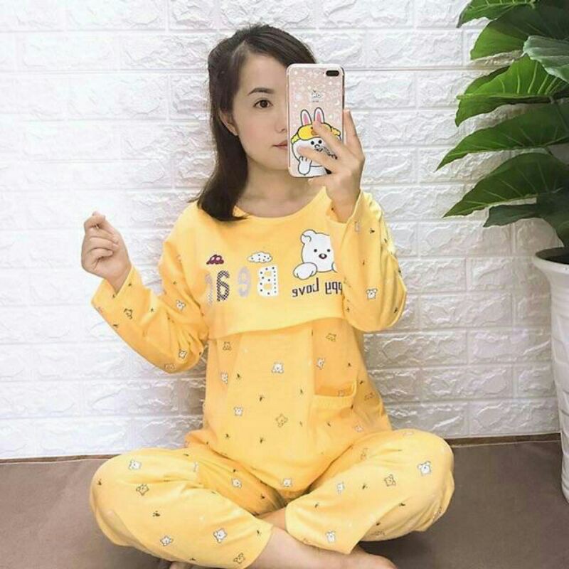 [Chọn màu] Bộ sau sinh mở nắp cho mẹ từ 51-65kg (Hàng Sài Gòn loại 1)