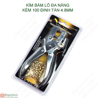 Kìm bấm lỗ đa năng kèm 100 đinh tán D4.8mm