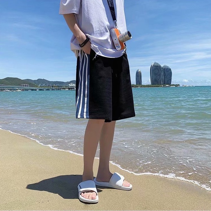 Quần  short thể thao ống rộng họa tiết kẻ sọc thời trang dành cho nam quần đùi thể thao nam  bóng rổ quần dài nam thể thao  quần đi biển quần đá bóng  quần short đen tiếng nhật big size simple