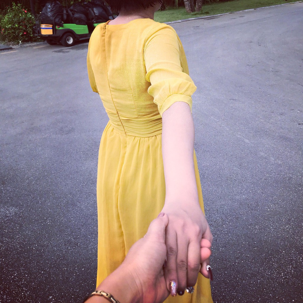 [ xả kho ] MiD Đầm maxi vàng hàng thiết kế cao cấp V1078 Mie Design ảnh thật