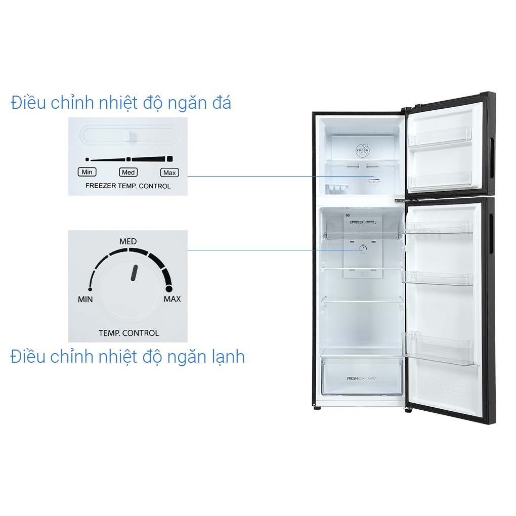 Tủ lạnh Aqua Inverter 283 lít AQR-T299FA(FB)