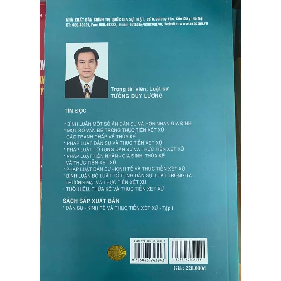 Sách - Pháp luật dân sự và thực tiễn xét xử (tái bản lần thứ năm, có sửa chữa, bổ sung) | BigBuy360 - bigbuy360.vn