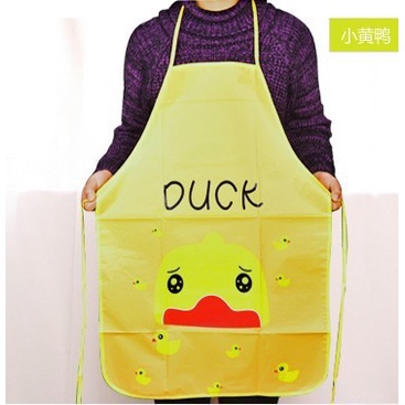 Tạp Dề PVC In Hình Hoạt Hình Dễ Thương Dễ Lau Chùi Gửi Màu Ngẫu Nhiên