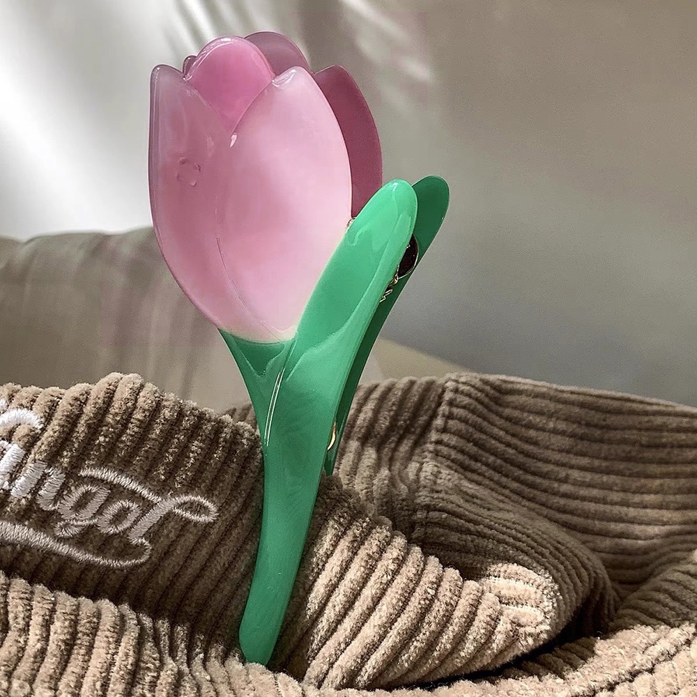 Kẹp Tóc Hình Hoa Tulip Nhiều Màu Thời Trang Dành Cho Nữ