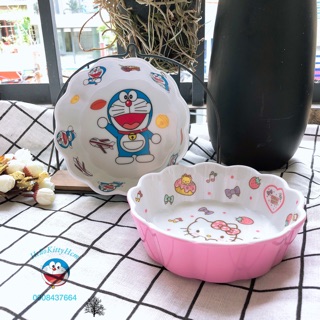 Chén Melamin hoa văn HelloKitty Doreamon