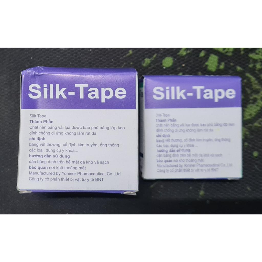 Băng dính vải Silk-Tape - Dùng băng vết thương, cố định kinh truyền, dụng cụ y khoa