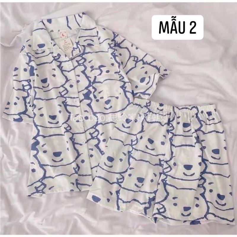 {ẢNH THẬT} Set đồ ngủ pijama hoạ tiết chất Kate thái | BigBuy360 - bigbuy360.vn