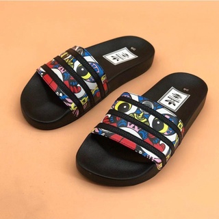 Dép quai ngang adidas , dép unisex dáng thể thao in kỳ lân cá tính - Lux Store