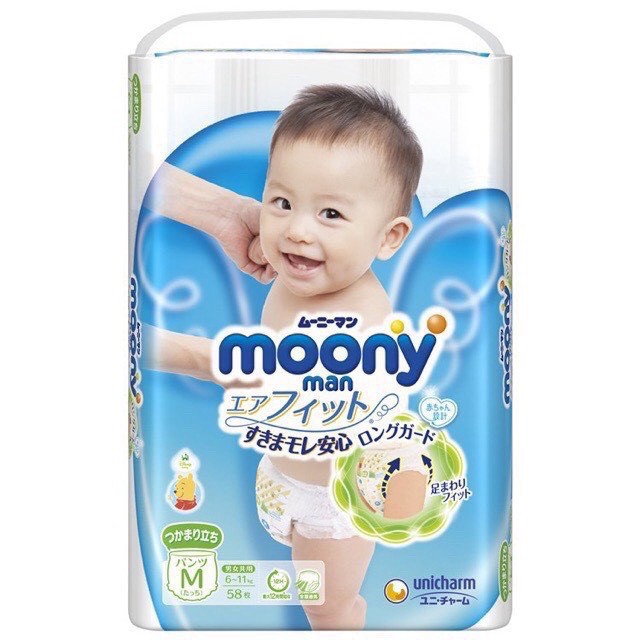 Bỉm Moony -Tã bỉm MOONY NATURAL Nội Địa Nhật dán/quần NB63/S58/M46/L36/XL32 cam kết chính hãng