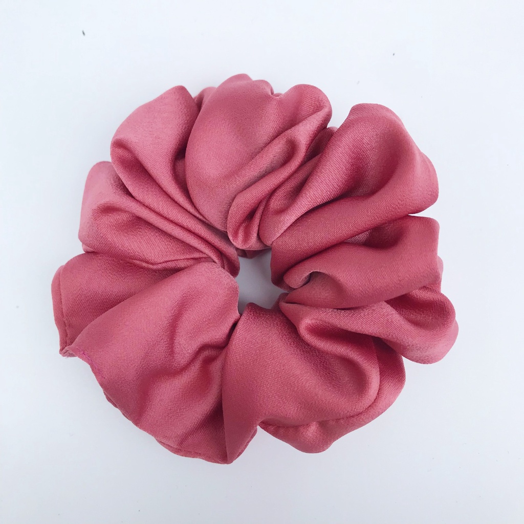 Buộc tóc vải scrunchies handmade by WEARIT chất liệu lụa cao cấp, đa dạng màu sắc