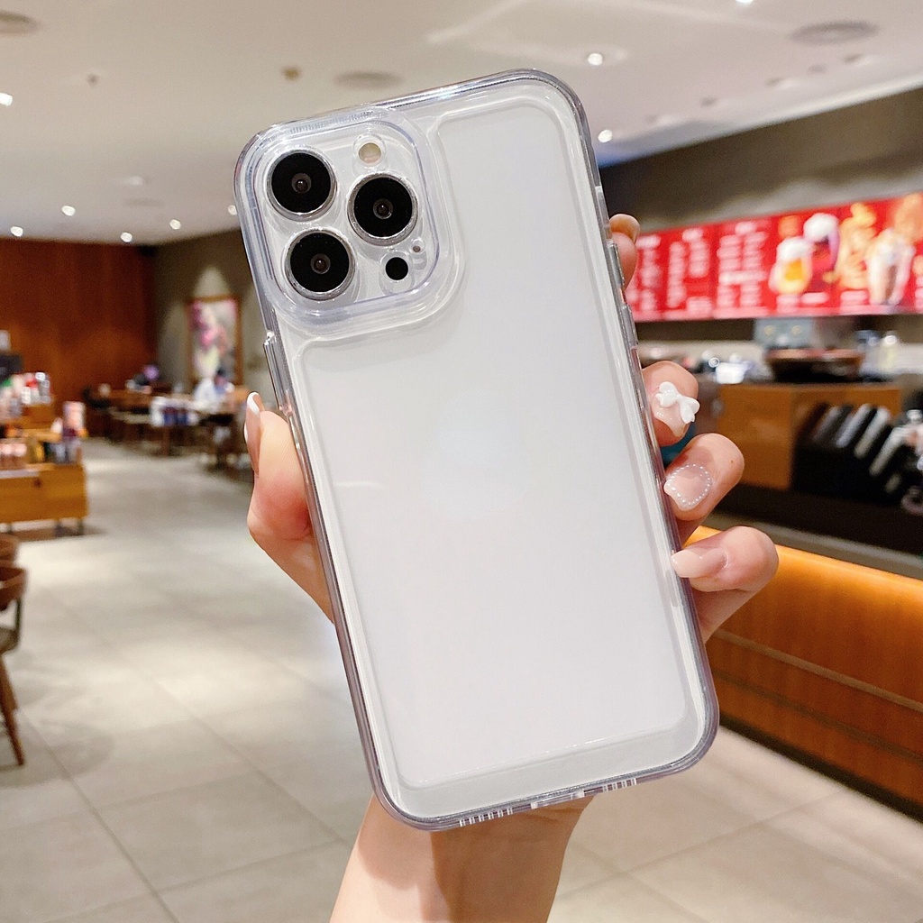 Ốp lưng iphone Trong Suốt Viền Thẳng Chống Sốc Cho Iphone 6/6splus/7/7plus/8/8plus/x/xs/11/12/13/pro/max/plus/promax juncongshop case