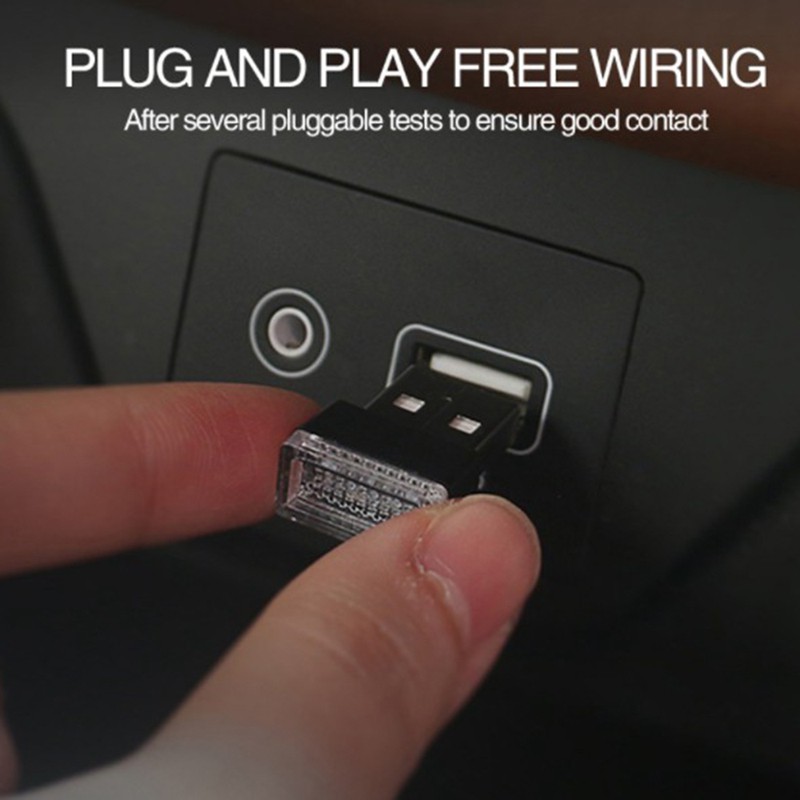 Đèn LED khẩn cấp mini trang trí tạo không khí kích thước nhỏ gọn kiểu USB cắm và sử dụng ngay trên xe hơi/máy vi tính