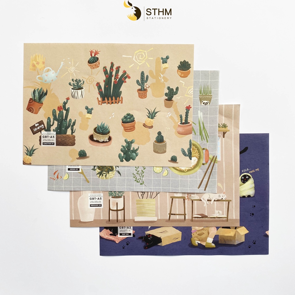 Giấy bao tập A5 - Artwork - STHM stationery