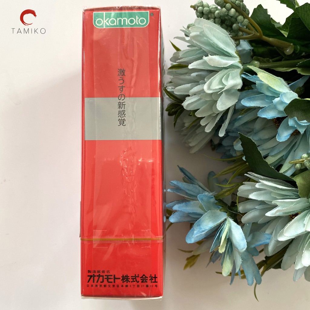 [ CHÍNH HÃNG ] Bao Cao Su Okamoto Skiness Skin Strawberry - Siêu Mỏng, Hương Dâu - Xuất xứ Nhật Bản- Hộp 10 Cái