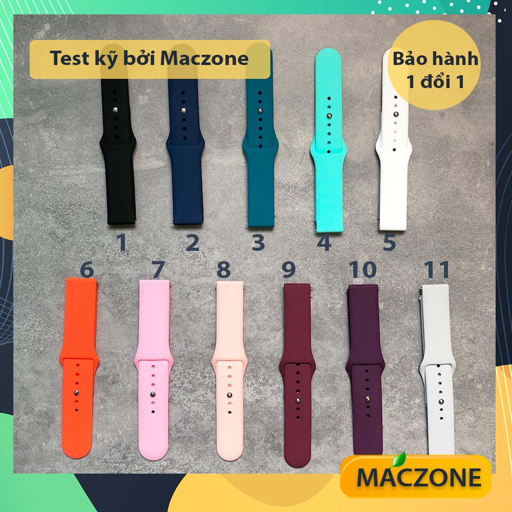 [Monika Shop] Dây đeo silicon 20mm 22mm chốt bấm cho Samsung Galaxy Watch 1/3, Active 1/2, Gear S2/S3, Gear Sport