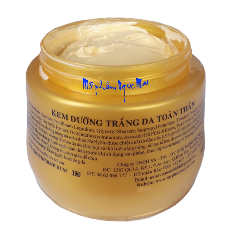 Kem dưỡng trắng da toàn thân dạng lỏng NANYNO (120g)