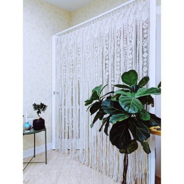 Rèm trang trí rèm cửa rèm sợi rèm macrame handmade