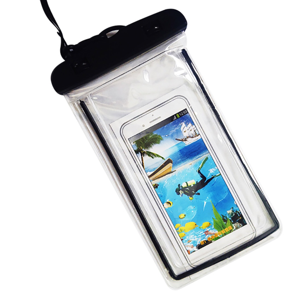 Túi Đựng Điện Thoại Bằng PVC + ABS Chống Thấm Nước 180x104mm Có Thể Chạm Màn Hình Cảm Ứng Tiện Dụng