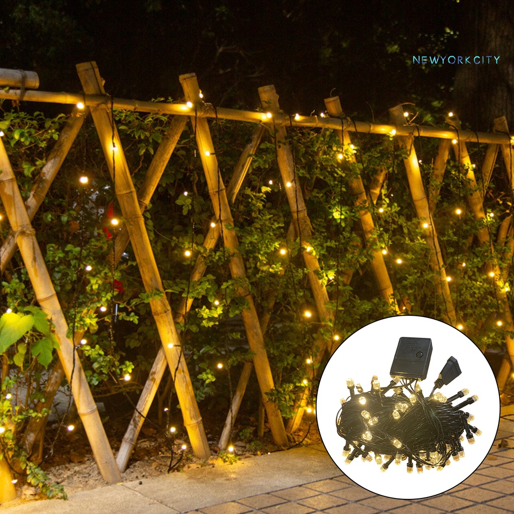 Dây Đèn Led 100 Bóng NY-F8 Chống Nước Trang Trí Sân Vườn