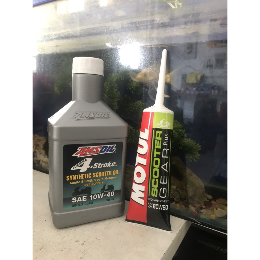 Combo nhớt ga Amsoil và Láp Motul