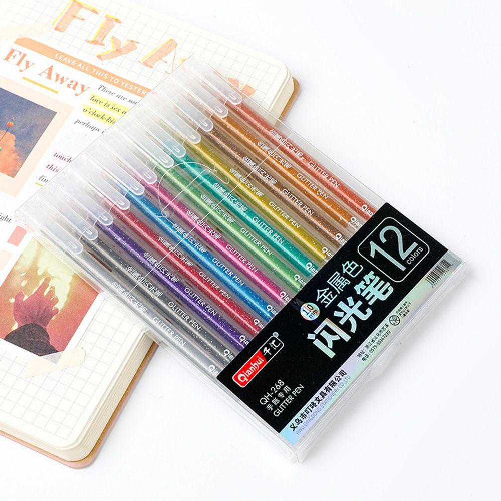 Bộ 12 Bút Mực Gel Màu Lấp Lánh Xinh Xắn