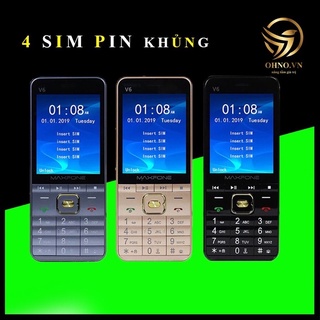 Điện Thoại Phổ Thông Giá Rẻ V6 4 Sim 4 Sóng Điện Thoại Đập Đá Cho Người Già - OHNO Việt Nam
