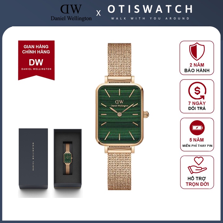 Đồng Hồ Nữ Daniel Wellington Quadro Pressed Melrose Green DW Chính Hãng - OtisWatch