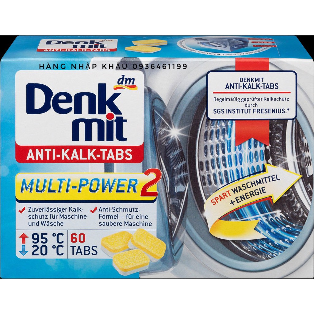 1 Viên tẩy lòng máy giặt Denkmit Đức--Siêu rẻ--Siêu sạch