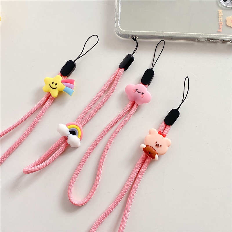 Dây đeo cổ tay bằng nylon nhiều họa tiết tùy chọn đáng yêu thích hợp cho ví / chìa khóa / Apple Airpods Iphone 11
