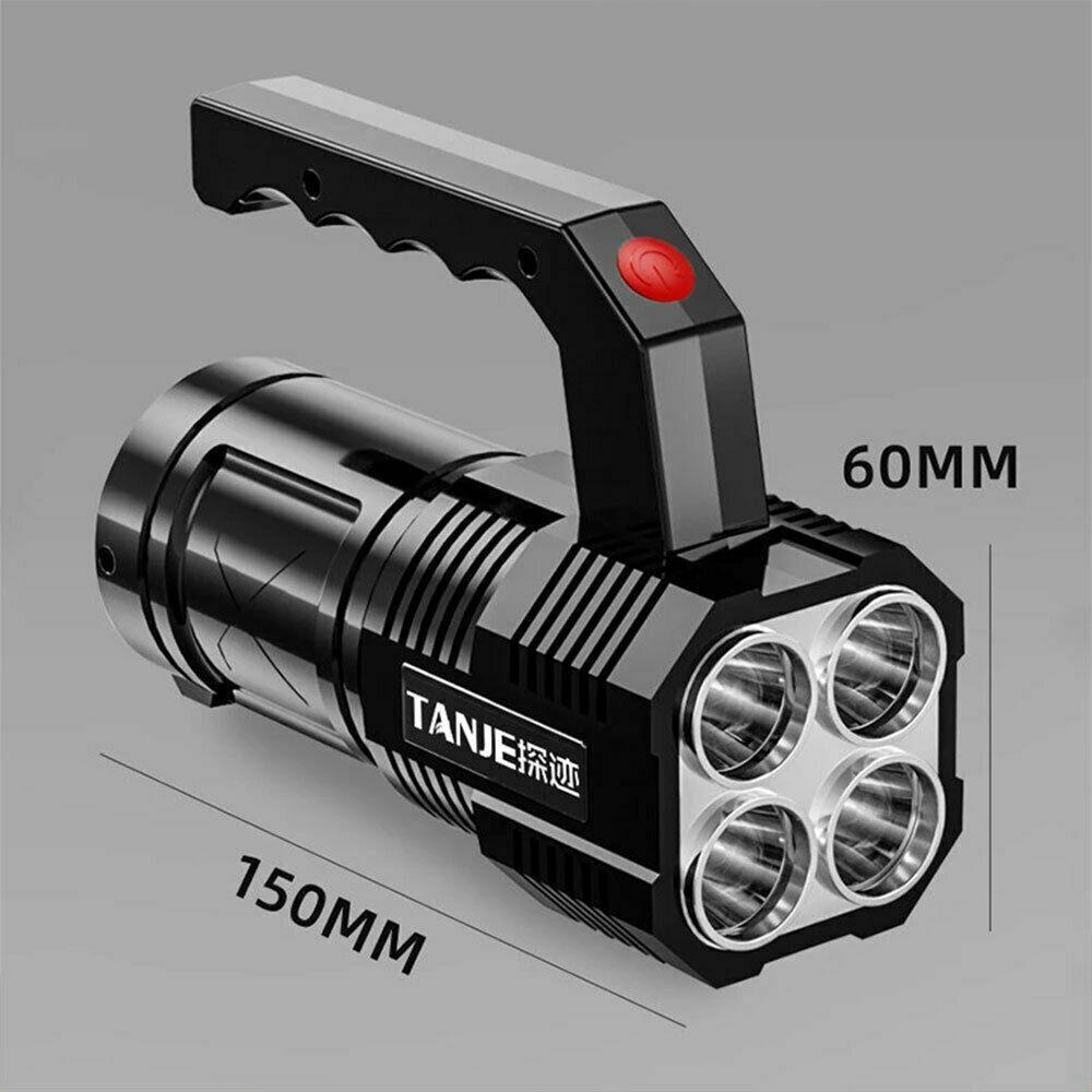WTTLE Đèn Pin LED Siêu Sáng Đa Năng Siêu Sáng Có Thể Sạc Lại Bằng Cổng USB