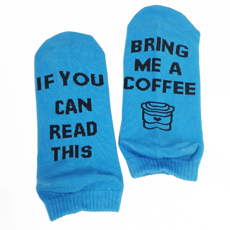 Xiangbao Vớ Cotton Unisex In Chữ If You Can Read This Bring Me Coffee Vui Nhộn Mới Lạ