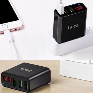 Cốc sạc nhanh Hoco C15 3 cổng USB có đèn led