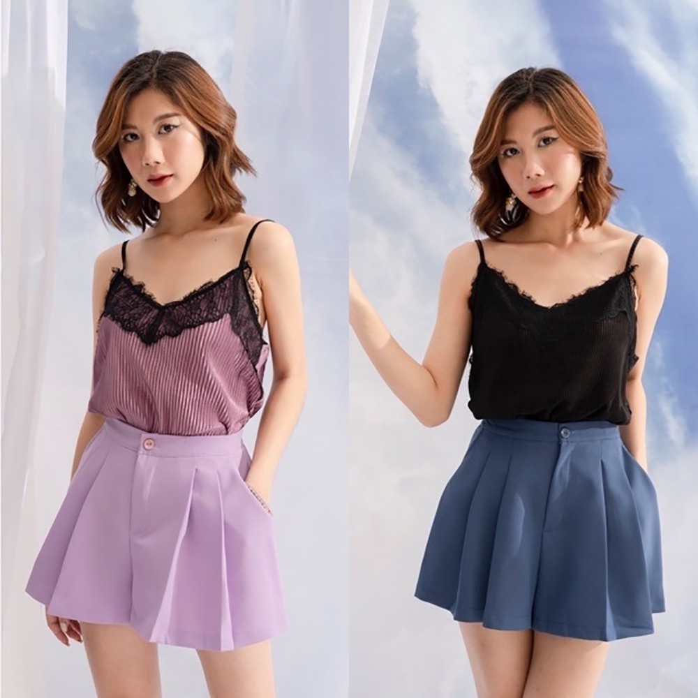 Quần sooc xếp ly bốn màu - quần short ROSA BOUTIQUE