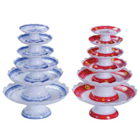 Dĩa Quả Tầng Nhựa Melamine Trưng Trái Cây Nhiều Size