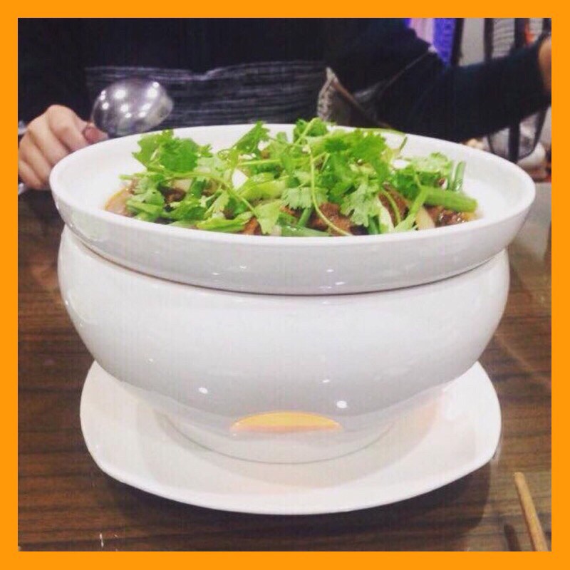 Bếp hâm nóng thức ăn gốm sứ Bát Tràng