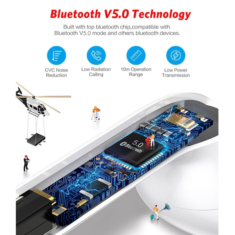 Tai Nghe Không Dây Bluetooth 5.0 TWS i10 Chính Hãng Lykry PK i500 i200 i100 i60 i30 Điều Khiển Cảm Ứng Cho Android IOS