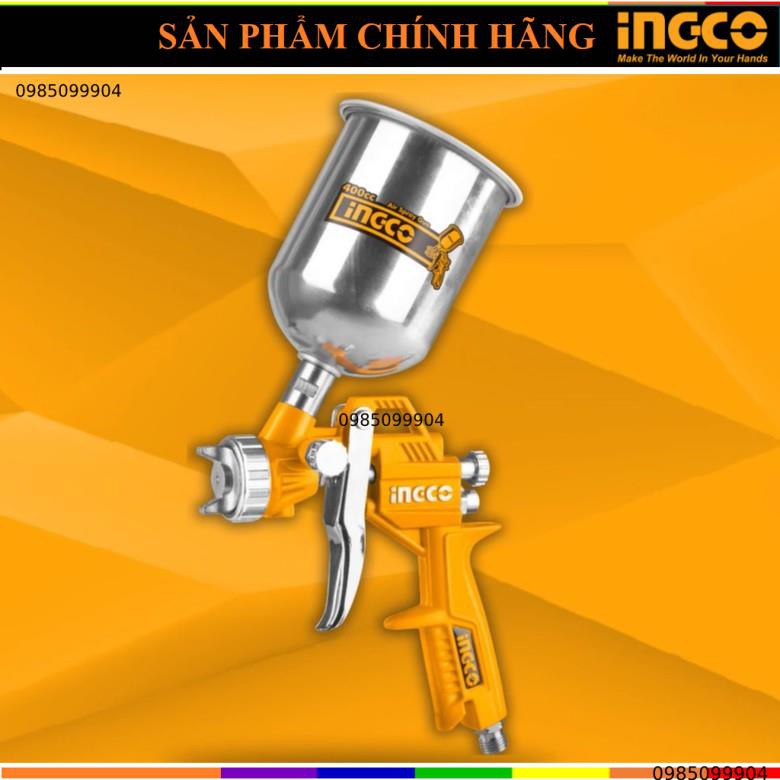 Súng phun sơn khí nén dụng cụ phun sơn 400cc INGCO ASG4041