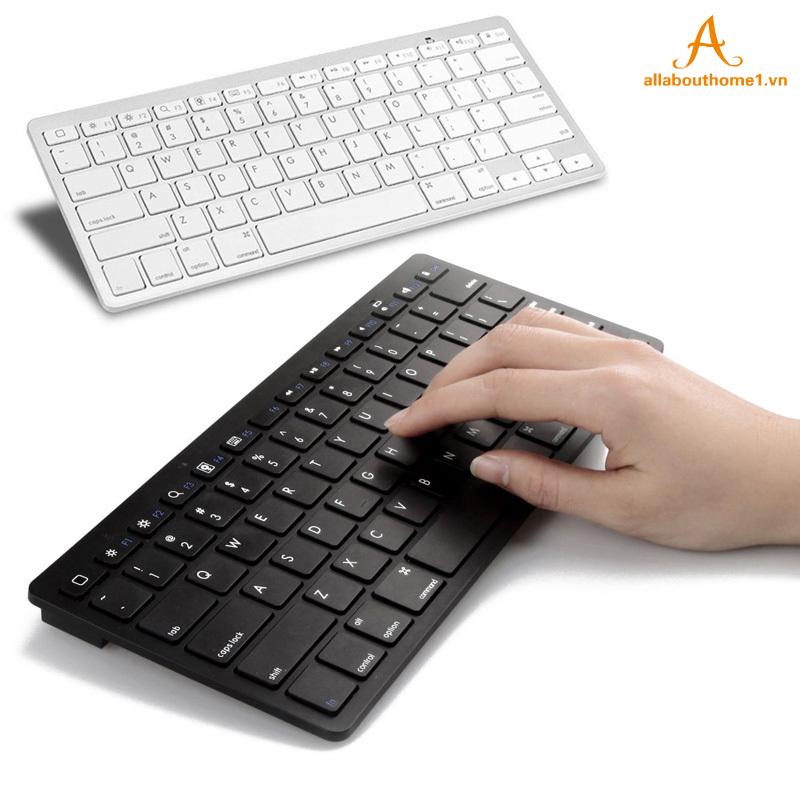 Bàn phím không dây siêu mỏng kết nối Bluetooth 3.0 dành cho Apple iPad / iPhone / Macbook / PC / máy tính