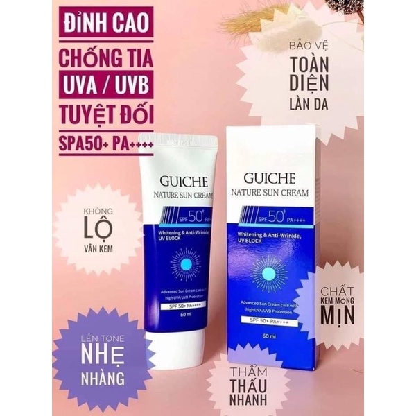 Kem Chống Nắng Guiche Nature Sun Cream Spf 50 PA++++