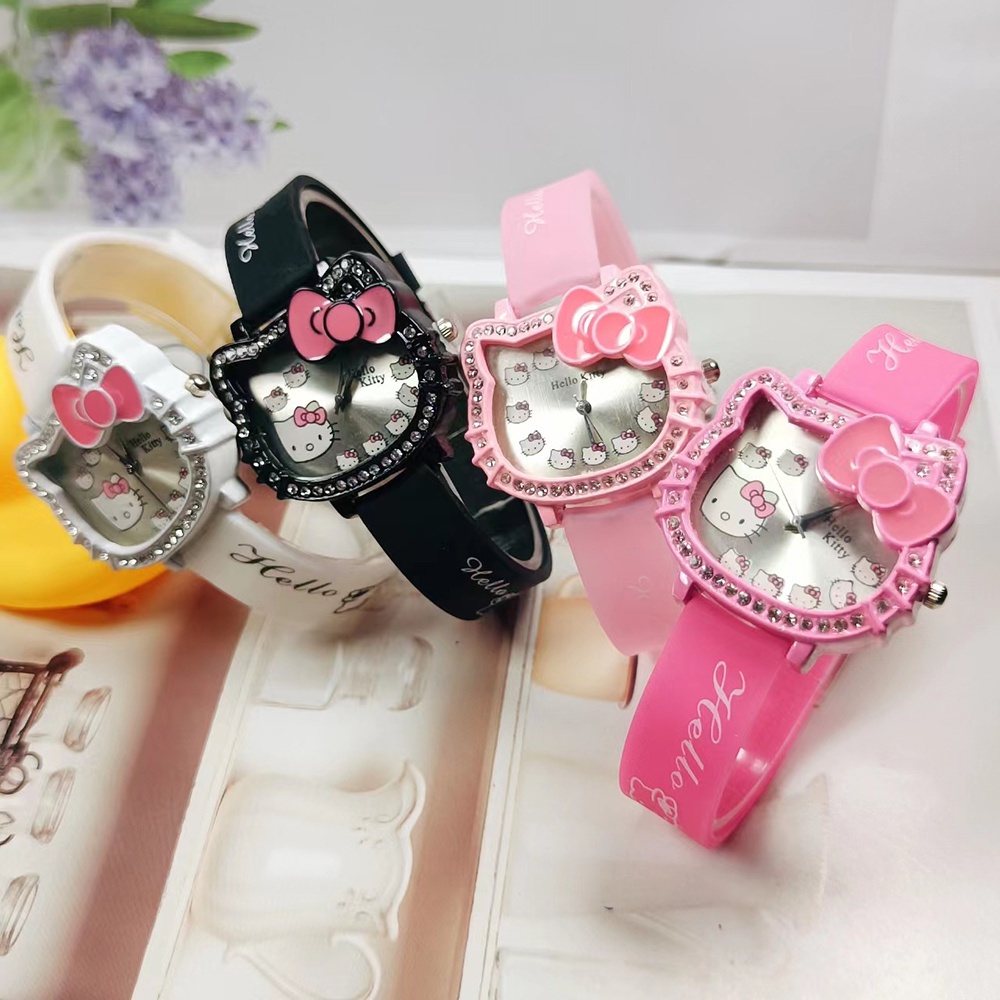 Đồng Hồ Đeo Tay Dây Da Pu Hình Công Chúa Nhỏ Xinh Xắn Phong Cách Hàn Quốc Cho Bé Gái