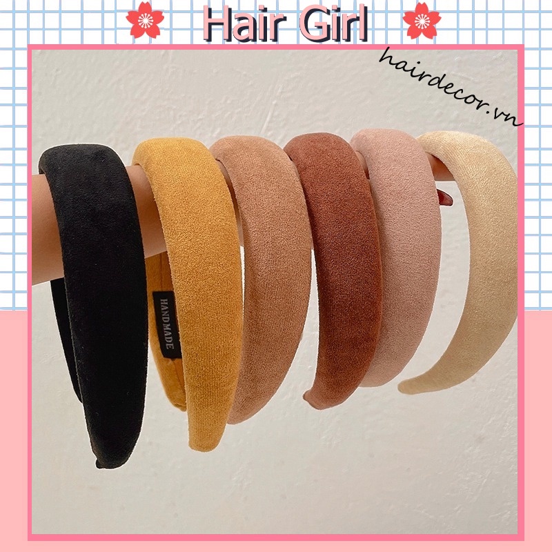 Băng đô vải màu trơn đơn giản thời trang mùa đông Hàn Quốc