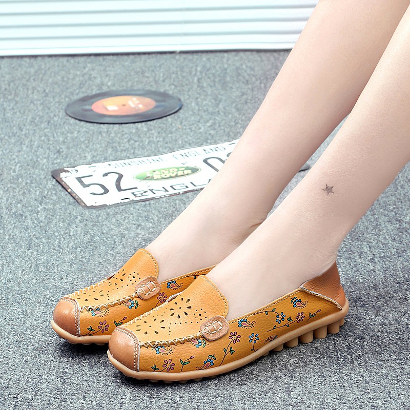 Giày da bò thủ công thời trang cho nữ Màu sắc đa dạng Mềm mại và thoải mái Giày lười giày đi dạo | BigBuy360 - bigbuy360.vn