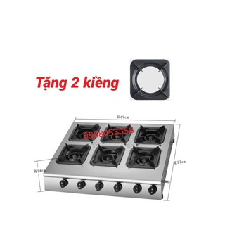 Bếp gas 6 lò - Bếp ga nấu mỳ cay cơm niêu 6 họng (cao cấp)