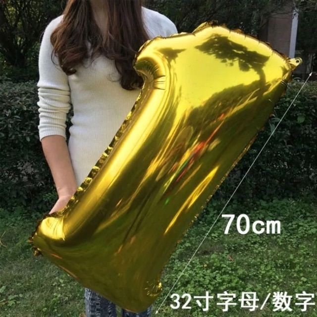 Bóng số 1 trang trí có 2 size 40cm và 70cm