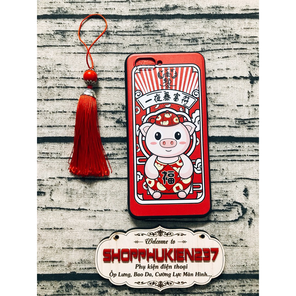 [Freeship toàn quốc từ 50k] ỐP LƯNG TẾT OPPO A3S , A5 ỐP DẺO HÌNH CHÚ HEO KÈM LỤC LẠC