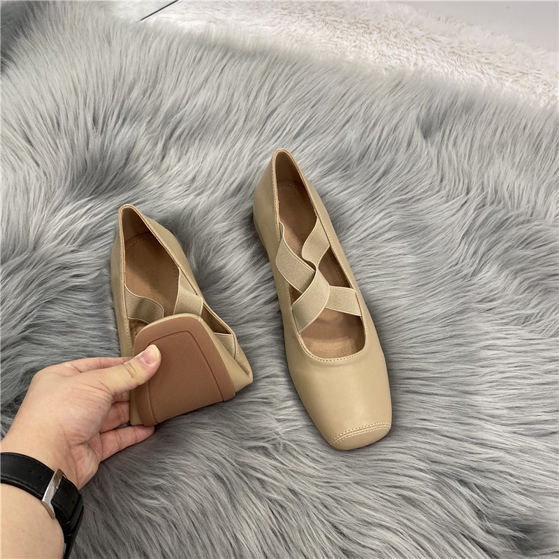 Giày đế bệt quai chun chéo siêu mềm dễ đi POCI 224