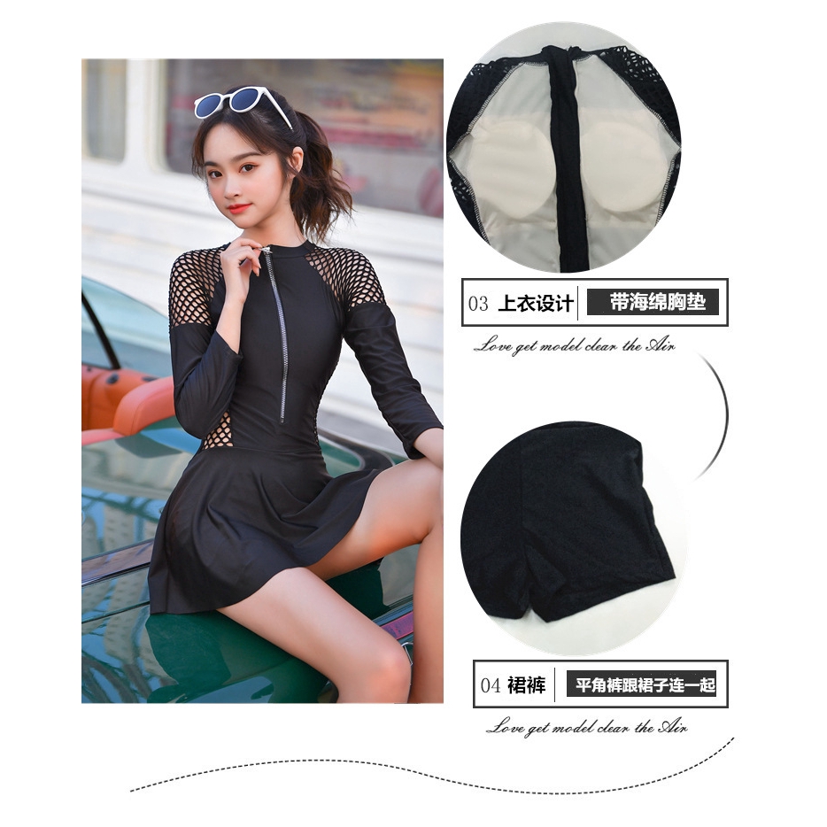 2020 new long sleeve swimsuit women's skirt sports Korean ins sun proof swimsuit | BigBuy360 - bigbuy360.vn