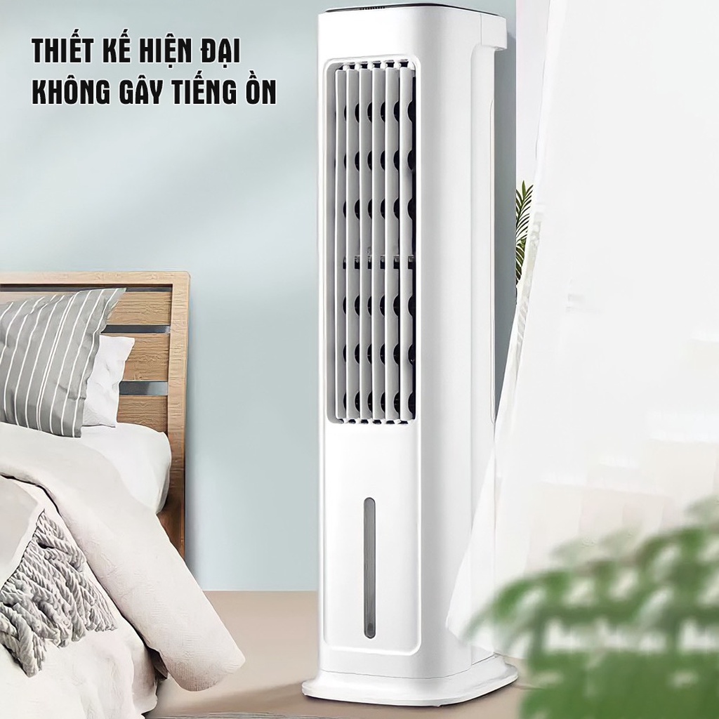 Quạt điều hòa hơi nước BL-SD3 HYUNDAI , quạt cây cảm ứng, điều khiển từ xa - TẶNG 2 CHAI ĐÁ KHÔ