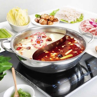 Nồi Lẩu 2 Ngăn, 2 Vị Inox 30Cm Siêu Tiện Dụng, Dùng Được Cho Tất Cả Các Loại Bếp